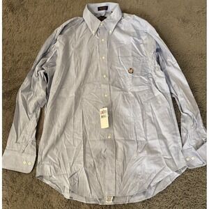 Chaps Ralph Lauren Dress Shirts Mens 16 34/35 LOT OF 3 Blue Vintage Deadstock